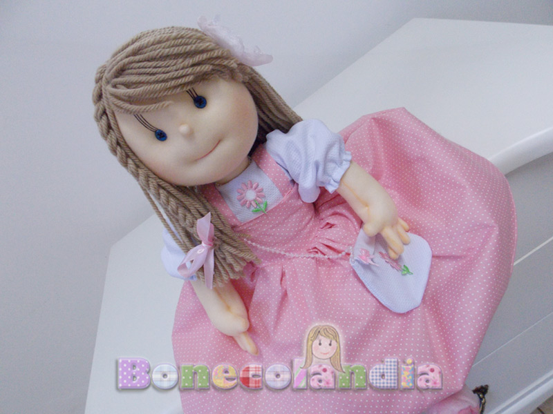 Boneca de Pano Personalizada Mais Vestido